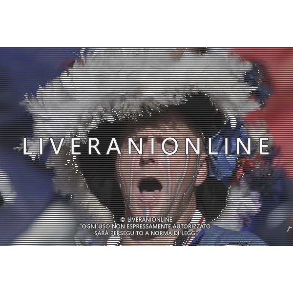 (140620) -- SALVADOR, June 20, 2014 () -- A France\'s fan poses before a Group E match between Switzerland and France of 2014 FIFA World Cup at the Arena Fonte Nova Stadium in Salvador, Brazil, on June 20, 2014.(/Yang Lei)(rh) AG ALDO LIVERANI SAS ONLY ITALY