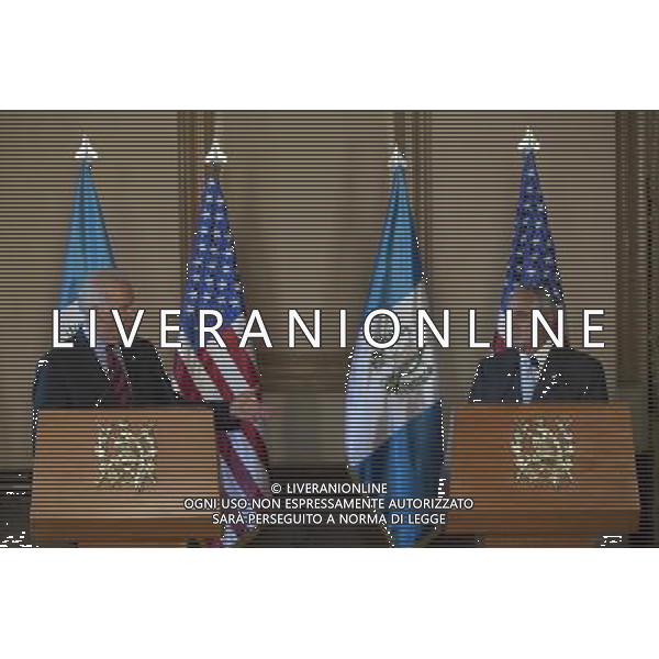 (140620) -- GUATEMALA CITY, June 20, 2014 () -- U.S. Vice President Joe Biden (L), and Guatemala\'s President Otto Perez Molina, attend a press conference at the National Palace of Culture, in Guatemala City, capital of Guatemala, on June 20, 2014. Biden arrived in Guatemala City on Friday as part of his Latin American tour to discuss the rising tide of unaccompanied Central American minors crossing the U.S. border. (/Luis Echeverria) (jg) (sp) AG ALDOL IVERANI SAS ONLY ITALY