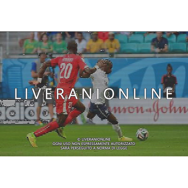 Goal Blaise MATUIDI - 20.06.2014 - Suisse / France - Coupe du Monde 2014 - Photo : Dave Winter / Icon Sport /AGENZIA ALDO LIVERANI SAS - ITALY ONLY - Svizzera Vs Francia partita del Gruppo E Coppa del Mondo FIFA 2014 presso l\'Arena Stadio Fonte Nova di Salvador, in Brasile, il 20 giugno 2014