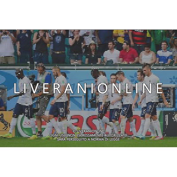 Joie France - Mathieu VALBUENA - 20.06.2014 - Suisse / France - Coupe du Monde 2014 - Photo : Dave Winter / Icon Sport /AGENZIA ALDO LIVERANI SAS - ITALY ONLY - Svizzera Vs Francia partita del Gruppo E Coppa del Mondo FIFA 2014 presso l\'Arena Stadio Fonte Nova di Salvador, in Brasile, il 20 giugno 2014