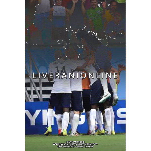 Joie France - Karim BENZEMA - 20.06.2014 - Suisse / France - Coupe du Monde 2014 - Photo : Dave Winter / Icon Sport /AGENZIA ALDO LIVERANI SAS - ITALY ONLY - Svizzera Vs Francia partita del Gruppo E Coppa del Mondo FIFA 2014 presso l\'Arena Stadio Fonte Nova di Salvador, in Brasile, il 20 giugno 2014