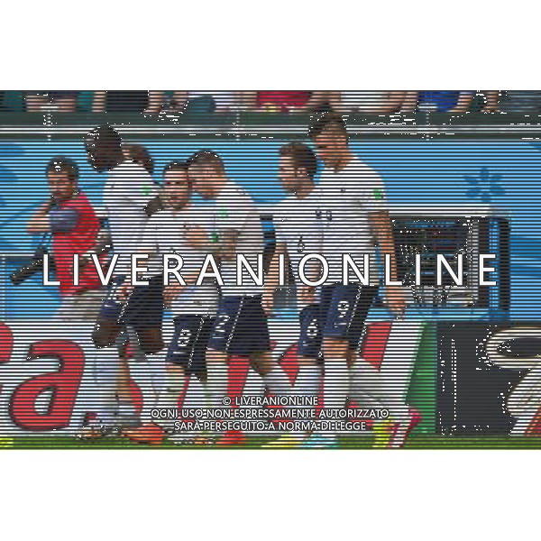 Joie France - Mathieu VALBUENA - 20.06.2014 - Suisse / France - Coupe du Monde 2014 - Photo : Dave Winter / Icon Sport /AGENZIA ALDO LIVERANI SAS - ITALY ONLY - Svizzera Vs Francia partita del Gruppo E Coppa del Mondo FIFA 2014 presso l\'Arena Stadio Fonte Nova di Salvador, in Brasile, il 20 giugno 2014