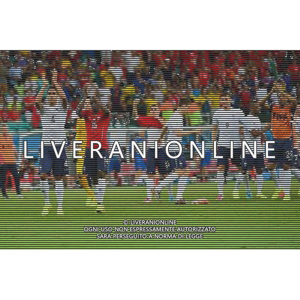 Joie France - Raphael VARANE - 20.06.2014 - Suisse / France - Coupe du Monde 2014 - Photo : Dave Winter / Icon Sport /AGENZIA ALDO LIVERANI SAS - ITALY ONLY - Svizzera Vs Francia partita del Gruppo E Coppa del Mondo FIFA 2014 presso l\'Arena Stadio Fonte Nova di Salvador, in Brasile, il 20 giugno 2014