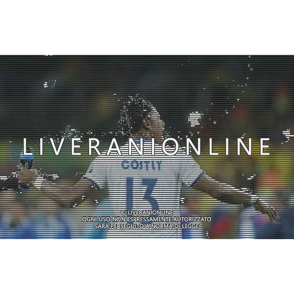 (140620) -- CURITIBA, June 20, 2014 () -- Carlo Costly of Honduras celebrates scoring during a Group E match between Honduras and Ecuador of 2014 FIFA World Cup at the Arena da Baixada Stadium in Curitiba, Brazil, June 20, 2014. Honduras lost the match 1-2. (/Zhou Lei)(zc) AG ALDO LIVERANI SAS ONLY ITALY