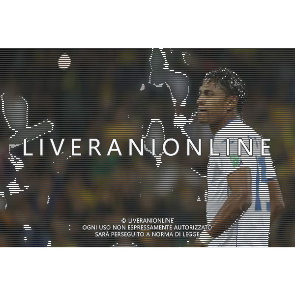 (140620) -- CURITIBA, June 20, 2014 () -- Carlo Costly of Honduras reacts during a Group E match between Honduras and Ecuador of 2014 FIFA World Cup at the Arena da Baixada Stadium in Curitiba, Brazil, June 20, 2014. Honduras lost the match 1-2. (/Liao Yujie)(zc) AG ALDO LIVERANI SAS ONLY ITALY