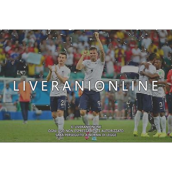 Joie Laurent KOSCIELNY / Olivier GIROUD - 20.06.2014 - Suisse / France - Coupe du Monde 2014 -Salvador Photo : Dave Winter / Icon Sport