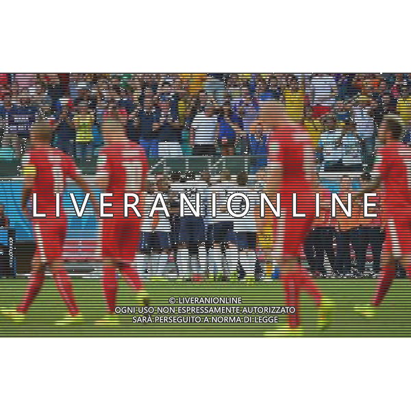 Joie Olivier GIROUD / deception Suisse - 20.06.2014 - Suisse / France - Coupe du Monde 2014 -Salvador Photo : Dave Winter / Icon Sport