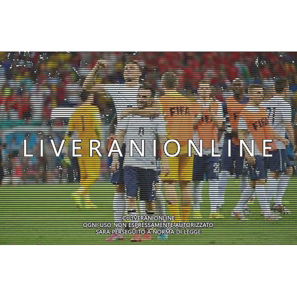 Joie Olivier GIROUD / Mathieu VALBUENA - 20.06.2014 - Suisse / France - Coupe du Monde 2014 -Salvador Photo : Dave Winter / Icon Sport