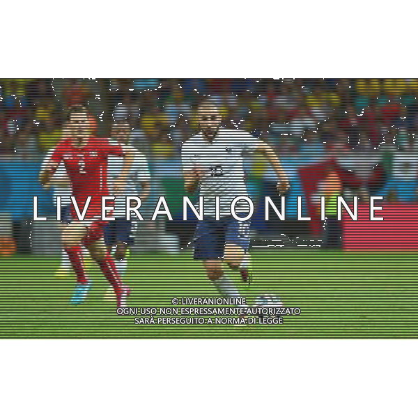 Karim BENZEMA - 20.06.2014 - Suisse / France - Coupe du Monde 2014 -Salvador Photo : Dave Winter / Icon Sport