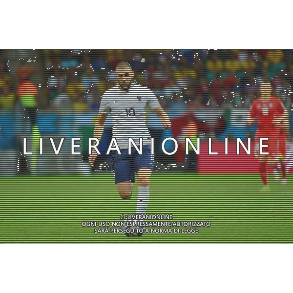 Karim BENZEMA - 20.06.2014 - Suisse / France - Coupe du Monde 2014 -Salvador Photo : Dave Winter / Icon Sport