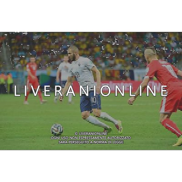 Karim BENZEMA - 20.06.2014 - Suisse / France - Coupe du Monde 2014 -Salvador Photo : Dave Winter / Icon Sport