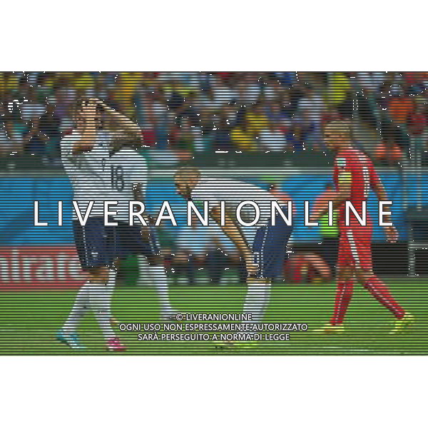 Olivier GIROUD / Karim BENZEMA - 20.06.2014 - Suisse / France - Coupe du Monde 2014 -Salvador Photo : Dave Winter / Icon Sport