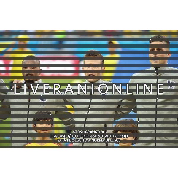 Patrice EVRA / Yohan CABAYE / Olivier GIROUD - 20.06.2014 - Suisse / France - Coupe du Monde 2014 -Salvador Photo : Dave Winter / Icon Sport