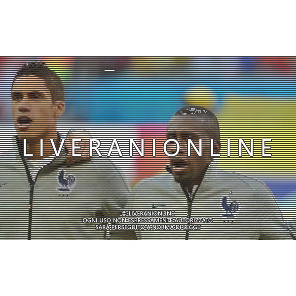 Raphael VARANE / Blaise MATUIDI - 20.06.2014 - Suisse / France - Coupe du Monde 2014 -Salvador Photo : Dave Winter / Icon Sport