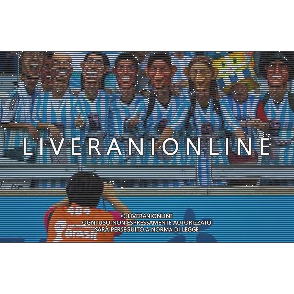 (140621) -- BELO HORIZONTE, June 21, 2014 () -- Fans of Argentina cheer for the team ahead of a Group F match between Argentina and Iran of 2014 FIFA World Cup at the Estadio Mineirao Stadium in Belo Horizonte, Brazil, June 21, 2014. (/Liu Bin)(zc) (SP)BRAZIL-BELO HORIZONTE-WORLD CUP 2014-GROUP F-ARGENTINA VS IRAN-FANS PUBLICATIONxNOTxINxCHN Belo Horizons June 21 2014 supporters of Argentina Cheer for The team Ahead of A Group F Match between Argentina and Iran of 2014 FIFA World Cup AT The Estadio Mineirao Stage in Belo Horizons Brazil June 21 2014 Liu am ZC SP Brazil Belo Horizons World Cup 2014 Group F Argentina vs Iran supporters PUBLICATIONxNOTxINxCHN ©PHOTOSHOT/AGENZIA ALDO LIVERANI SAS - ITALY ONLY - EDITORIAL USE ONLY - ARGENTINA Vs IRAN partita del gruppo di F Coppa del mondo FIFA 2014 Mineirao stadio Estadio a Belo Horizonte, in Brasile, 21 giugno 2014