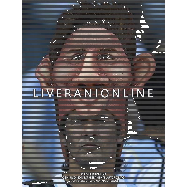 (140621) -- BELO HORIZONTE, June 21, 2014 () -- A fan of Argentina looks on ahead of a Group F match between Argentina and Iran of 2014 FIFA World Cup at the Estadio Mineirao Stadium in Belo Horizonte, Brazil, June 21, 2014. (/Qi Heng)(wll) (SP)BRAZIL-BELO HORIZONTE-WORLD CUP 2014-GROUP F-ARGENTINA VS IRAN-FANS PUBLICATIONxNOTxINxCHN Belo Horizons June 21 2014 A supporter of Argentina looks ON Ahead of A Group F Match between Argentina and Iran of 2014 FIFA World Cup AT The Estadio Mineirao Stage in Belo Horizons Brazil June 21 2014 Qi Heng SP Brazil Belo Horizons World Cup 2014 Group F Argentina vs Iran supporters PUBLICATIONxNOTxINxCHN ©PHOTOSHOT/AGENZIA ALDO LIVERANI SAS - ITALY ONLY - EDITORIAL USE ONLY - ARGENTINA Vs IRAN partita del gruppo di F Coppa del mondo FIFA 2014 Mineirao stadio Estadio a Belo Horizonte, in Brasile, 21 giugno 2014