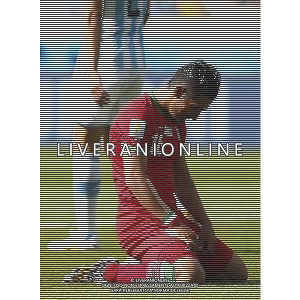 (140621) -- BELO HORIZONTE, June 21, 2014 () -- Reza Ghoochannejad of Iran reacts after missing a goal during a Group F match between Argentina and Iran of 2014 FIFA World Cup at the Estadio Mineirao Stadium in Belo Horizonte, Brazil, June 21, 2014. (/Liu Bin)(zc) (SP)BRAZIL-BELO HORIZONTE-WORLD CUP 2014-GROUP F-ARGENTINA VS IRAN PUBLICATIONxNOTxINxCHN Belo Horizons June 21 2014 Reza of Iran reacts After Missing A Goal during A Group F Match between Argentina and Iran of 2014 FIFA World Cup AT The Estadio Mineirao Stage in Belo Horizons Brazil June 21 2014 Liu am ZC SP Brazil Belo Horizons World Cup 2014 Group F Argentina vs Iran PUBLICATIONxNOTxINxCHN ©PHOTOSHOT/AGENZIA ALDO LIVERANI SAS - ITALY ONLY - EDITORIAL USE ONLY - ARGENTINA Vs IRAN partita del gruppo di F Coppa del mondo FIFA 2014 Mineirao stadio Estadio a Belo Horizonte, in Brasile, 21 giugno 2014