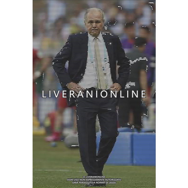 (140621) -- BELO HORIZONTE, June 21, 2014 () -- Alejandro Sabella, head coach of Argentina looks on during a Group F match between Argentina and Iran of 2014 FIFA World Cup at the Estadio Mineirao Stadium in Belo Horizonte, Brazil, June 21, 2014. Argentina won 1-0. (/Qi Heng)(wll) ©PHOTOSHOT/AGENZIA ALDO LIVERANI SAS - ITALY ONLY - EDITORIAL USE ONLY - ARGENTINA Vs IRAN partita del gruppo di F Coppa del mondo FIFA 2014 Mineirao stadio Estadio a Belo Horizonte, in Brasile, 21 giugno 2014