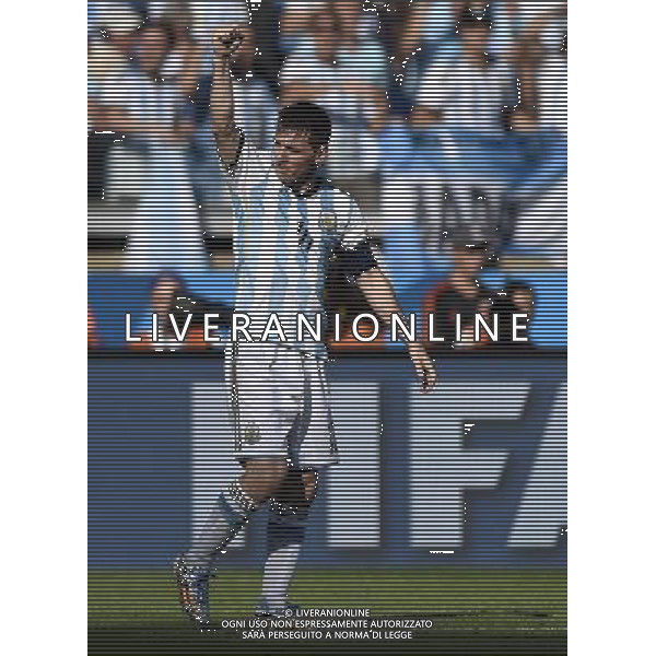(140621) -- BELO HORIZONTE, June 21, 2014 () -- Lionel Messi of Argentina celebrates scoring during a Group F match between Argentina and Iran of 2014 FIFA World Cup at the Estadio Mineirao Stadium in Belo Horizonte, Brazil, June 21, 2014. Argentina won 1-0. (/Qi Heng)(wll) ©PHOTOSHOT/AGENZIA ALDO LIVERANI SAS - ITALY ONLY - EDITORIAL USE ONLY - ARGENTINA Vs IRAN partita del gruppo di F Coppa del mondo FIFA 2014 Mineirao stadio Estadio a Belo Horizonte, in Brasile, 21 giugno 2014