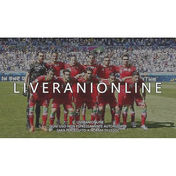 (140621) -- BELO HORIZONTE, June 21, 2014 () -- The line-up players of Iran pose ahead of a Group F match between Argentina and Iran of 2014 FIFA World Cup at the Estadio Mineirao Stadium in Belo Horizonte, Brazil, June 21, 2014. (/Liu Bin)(zc) ©PHOTOSHOT/AGENZIA ALDO LIVERANI SAS - ITALY ONLY - EDITORIAL USE ONLY - ARGENTINA Vs IRAN partita del gruppo di F Coppa del mondo FIFA 2014 Mineirao stadio Estadio a Belo Horizonte, in Brasile, 21 giugno 2014 - formazione Iran