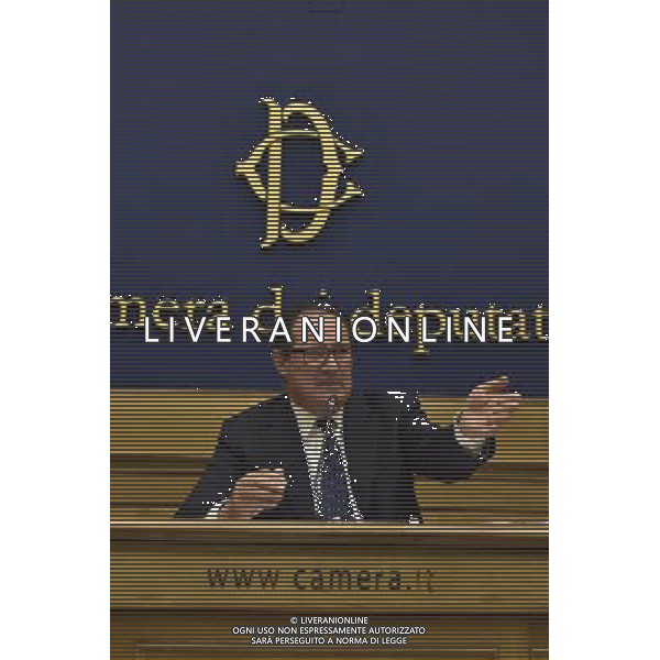 Giancarlo Galan l\'ex governatore del Veneto ha convocato una conferenza stampa alla Camera dei Deputati a Montecitorio per rispondere alle accuse mossegli nello scandalo degli appalti nell \'inchiesta Mose - Roma 23 giugno 2014 ©Corradetti/Agenzia Aldo Liverani sas