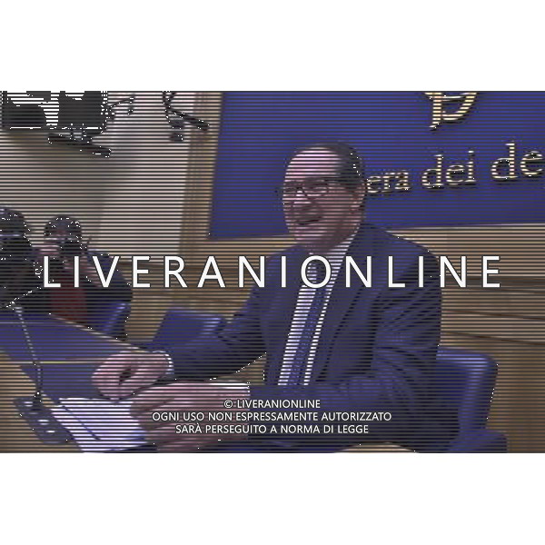 Giancarlo Galan l\'ex governatore del Veneto ha convocato una conferenza stampa alla Camera dei Deputati a Montecitorio per rispondere alle accuse mossegli nello scandalo degli appalti nell \'inchiesta Mose - Roma 23 giugno 2014 ©Corradetti/Agenzia Aldo Liverani sas
