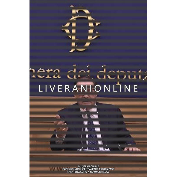 Giancarlo Galan l\'ex governatore del Veneto ha convocato una conferenza stampa alla Camera dei Deputati a Montecitorio per rispondere alle accuse mossegli nello scandalo degli appalti nell \'inchiesta Mose - Roma 23 giugno 2014 ©Corradetti/Agenzia Aldo Liverani sas