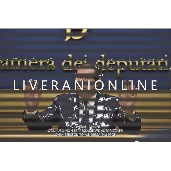 Giancarlo Galan l\'ex governatore del Veneto ha convocato una conferenza stampa alla Camera dei Deputati a Montecitorio per rispondere alle accuse mossegli nello scandalo degli appalti nell \'inchiesta Mose - Roma 23 giugno 2014 ©Corradetti/Agenzia Aldo Liverani sas