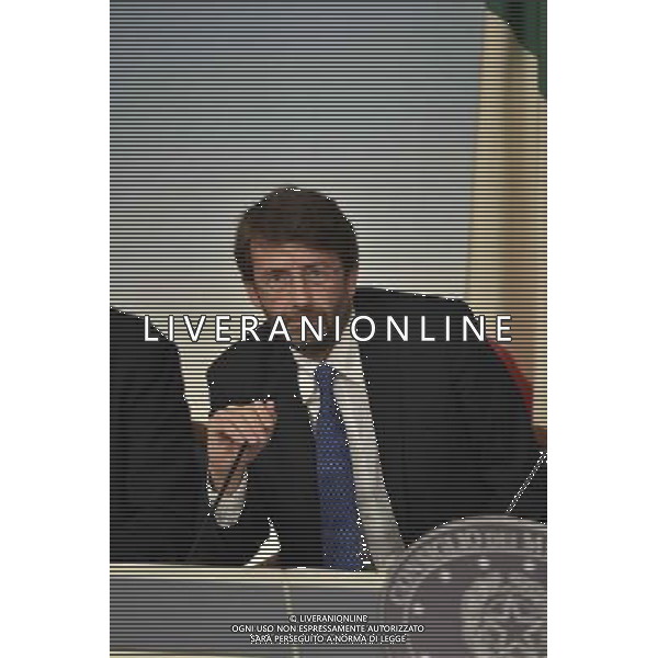 Conferenza Stampa del Maestro Riccardo Muti per presentare il concerto con la \'Messa da Requiem\' di Verdi, per il centenario della Grande Guerra - Palazzo Chigi Roma 23 giugno 2014 nella foto Dario Franceschini ©Corradetti/Agenzia Aldo Liverani sas