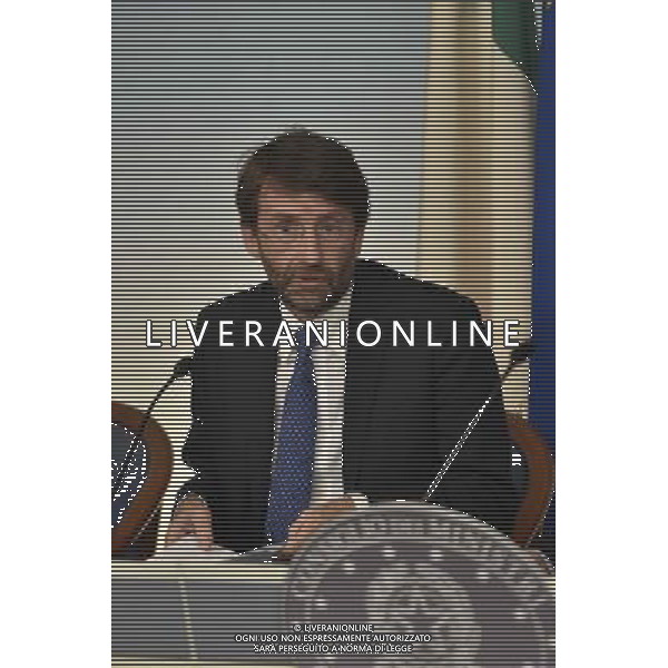 Conferenza Stampa del Maestro Riccardo Muti per presentare il concerto con la \'Messa da Requiem\' di Verdi, per il centenario della Grande Guerra - Palazzo Chigi Roma 23 giugno 2014 nella foto Dario Franceschini ©Corradetti/Agenzia Aldo Liverani sas