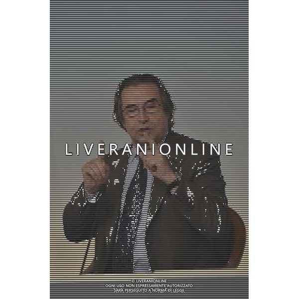 Conferenza Stampa del Maestro Riccardo Muti per presentare il concerto con la \'Messa da Requiem\' di Verdi, per il centenario della Grande Guerra - Palazzo Chigi Roma 23 giugno 2014 nella foto Luca Lotti ©Corradetti/Agenzia Aldo Liverani sas
