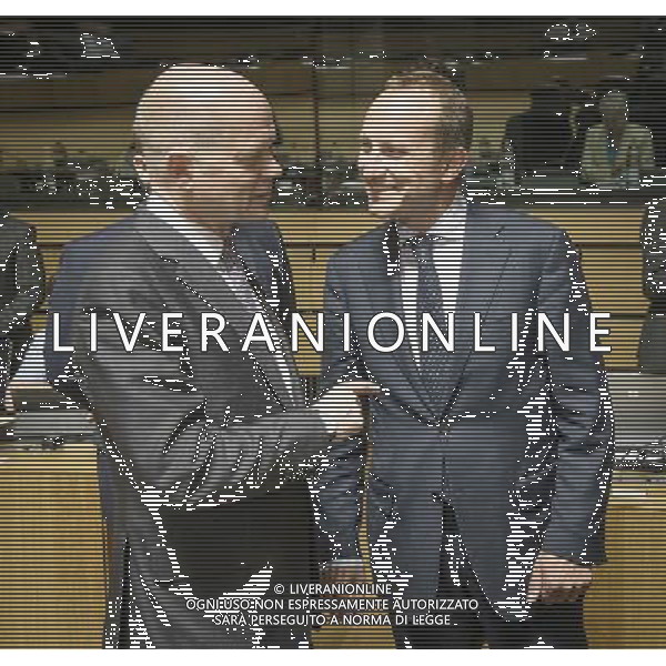 British Foreign Secretary William Hague (L) and Danish Foreign Minister Martin Lidegaard during EU Foreign Ministers Council (FAC) at European Council headquarters in Luxembourg on 23.06.2014 . On the agenda of European ministers : Ukraine, Libya, Syria and Iraq. ©PHOTOSHOT/Agenzia Aldo Liverani sas - ITALY ONLY - EDITORIAL USE ONLY