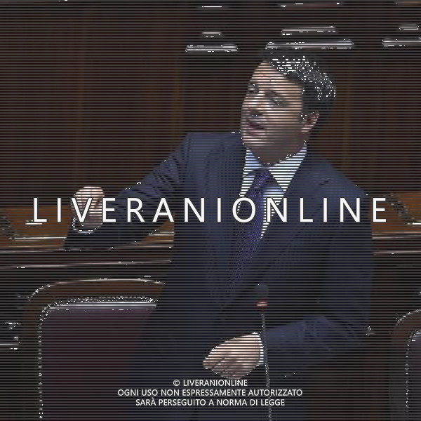 Roma - 24/06/2014 - Montecitorio - Comunicazioni del Presidente del Consiglio dei ministri in vista del Consiglio europeo del 26 e 27 giugno e sulle linee programmatiche del semestre di presidenza italiana del Consiglio dell\'Unione europea - nella foto: Matteo Renzi / Ph. Fabrizio Corradetti - Ag. Aldo Liverani sas
