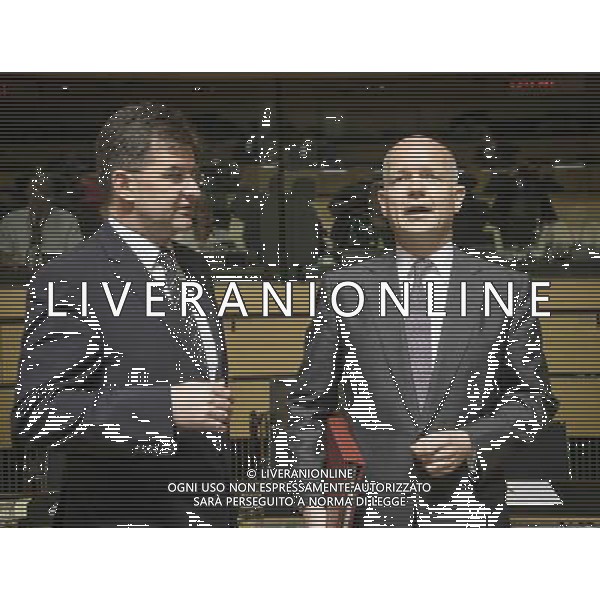 Slovak Minister for Foreign Affairs Miroslav Lajcak (L) and British Foreign Secretary William Hague during EU Foreign Ministers Council (FAC) at European Council headquarters in Luxembourg on 23.06.2014 . On the agenda of European ministers : Ukraine, Libya, Syria and Iraq. ©PHOTOSHOT/Agenzia Aldo Liverani sas - ITALY ONLY - EDITORIAL USE ONLY - Consiglio Ministri degli Esteri UE (FAC) presso la sede del Consiglio europeo di Lussemburgo