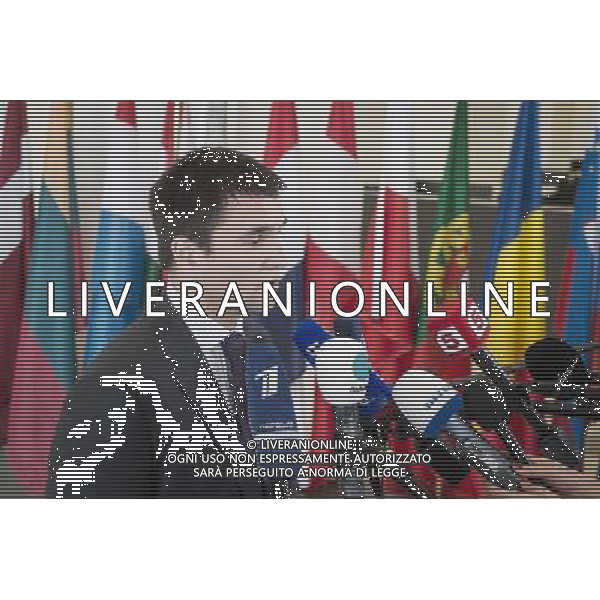 Pavlo Klimkin - Minister of Foreign Affairs of Ukraine gives the press conference at the end of EU Foreign Ministers Council (FAC) at European Council headquarters in Luxembourg on 23.06.2014 . On the agenda of European ministers : Ukraine, Libya, Syria and Iraq. ©PHOTOSHOT/Agenzia Aldo Liverani sas - ITALY ONLY - EDITORIAL USE ONLY - Consiglio Ministri degli Esteri UE (FAC) presso la sede del Consiglio europeo di Lussemburgo