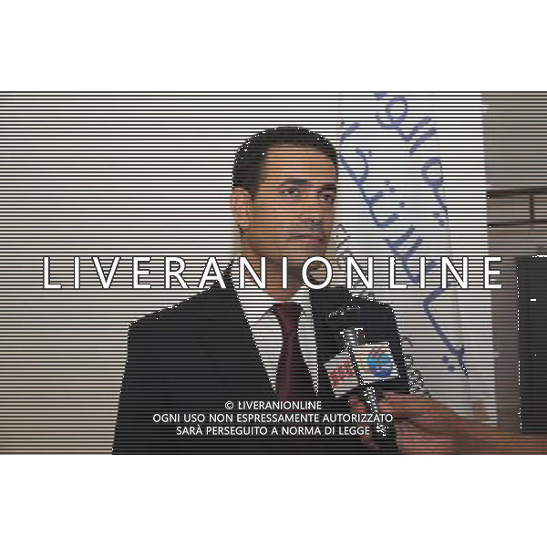 (140623) -- TRIPOLI, June 23, 2014 () -- Chairman of Libya\'s High National Electoral Commission (HNEC) Emad al-Sayeh talks during an exclusive interview with CNC in Tripoli, Libya on June 23, 2014. (/Hamza Turkia) ©PHOTOSHOT/Agenzia Aldo Liverani sas - ITALY ONLY - EDITORIAL USE ONLY - Emad al-Sayeh Presidente della Alta Commissione elettorale nazionale della Libia (CET)durante un\'intervista esclusiva con CNC a Tripoli, Libia il 23 Giugno 2014