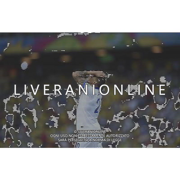 (140624) -- FORTALEZA, June 24, 2014 () -- Greece\'s Jose Cholevas reacts during a Group C match between Greece and Cote d\'Ivoire of 2014 FIFA World Cup at the Estadio Castelao Stadium in Fortaleza, Brazil, June 24, 2014. (/Yang Lei)(xzj) AG ALDO LIVERANI SAS ONLY ITALY