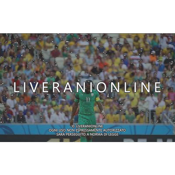 (140624) -- FORTALEZA, June 24, 2014 () -- Cote d\'Ivoire\'s Didier Drogba reacts during a Group C match between Greece and Cote d\'Ivoire of 2014 FIFA World Cup at the Estadio Castelao Stadium in Fortaleza, Brazil, June 24, 2014. (/Cao Can)(xzj) AG ALDO LIVERANI SAS ONLY ITALY