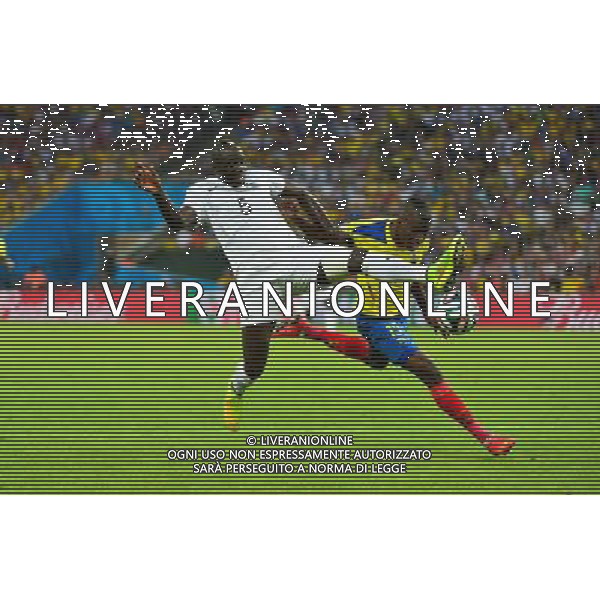 Mamadou SAKHO / Enner VALENCIA - 25.06.2014 - France / Equateur - Coupe du Monde 2014 - Photo : Dave Winter / Icon Sport /AGENZIA ALDO LIVERANI SAS - ITALY ONLY - Ecuador - Francia FIFA World Cup Brasile 2014 Gruppo E Rio de Janeiro - 25.06.2014