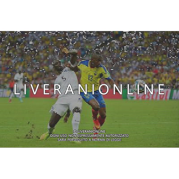 Mamadou SAKHO / Enner VALENCIA - 25.06.2014 - France / Equateur - Coupe du Monde 2014 - Photo : Dave Winter / Icon Sport /AGENZIA ALDO LIVERANI SAS - ITALY ONLY - Ecuador - Francia FIFA World Cup Brasile 2014 Gruppo E Rio de Janeiro - 25.06.2014