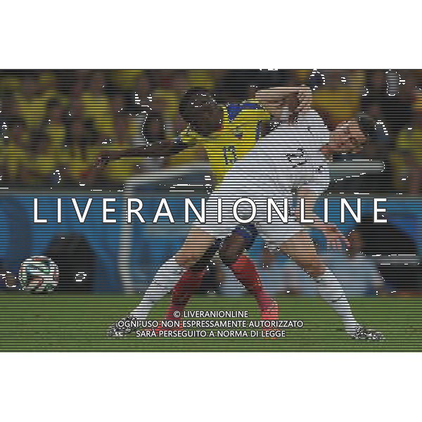 FIFA World Cup Brasile 2014 Gruppo E Rio de Janeiro - 25.06.2014 Ecuador-Francia Nella Foto:koscielny-valencia enner /Ph.Vitez-Ag. Aldo Liverani