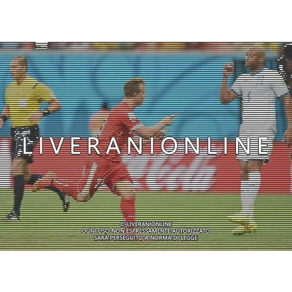 (140625) -- MANAUS, June 25, 2014 () -- Switzerland\'s Xherdan Shaqiri (C) celebrates for his hat-trick during a Group E match between Honduras and Switzerland of 2014 FIFA World Cup at the Arena Amazonia Stadium in Manaus, Brazil, on June 25, 2014.(/Liu Dawei)(pcy) AG ALDO LIVERANI SAS ONLY ITALY