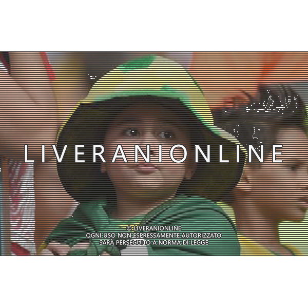(140625) -- MANAUS, June 25, 2014 () -- A young football fan is seen before a Group E match between Honduras and Switzerland of 2014 FIFA World Cup at the Arena Amazonia Stadium in Manaus, Brazil, on June 25, 2014.(/Liu Dawei)(pcy) AG ALDO LIVERANI SAS ONLY ITALY