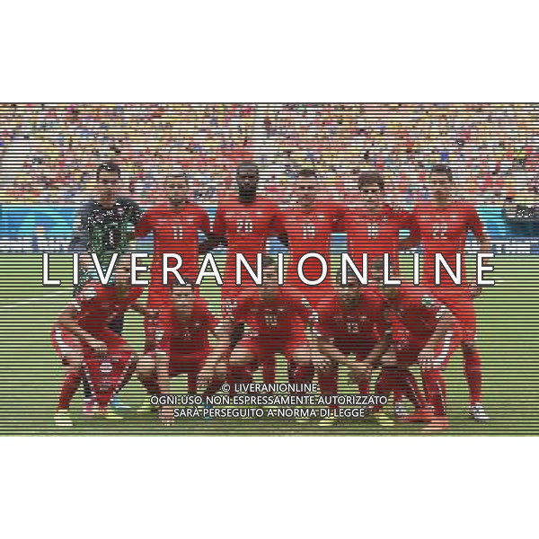 (140625) -- MANAUS, June 25, 2014 () -- Switzerland\'s players pose for a group photo before a Group E match between Honduras and Switzerland of 2014 FIFA World Cup at the Arena Amazonia Stadium in Manaus, Brazil, on June 25, 2014.(/Liu Dawei)(pcy) AG ALDO LIVERANI SAS ONLY ITALY