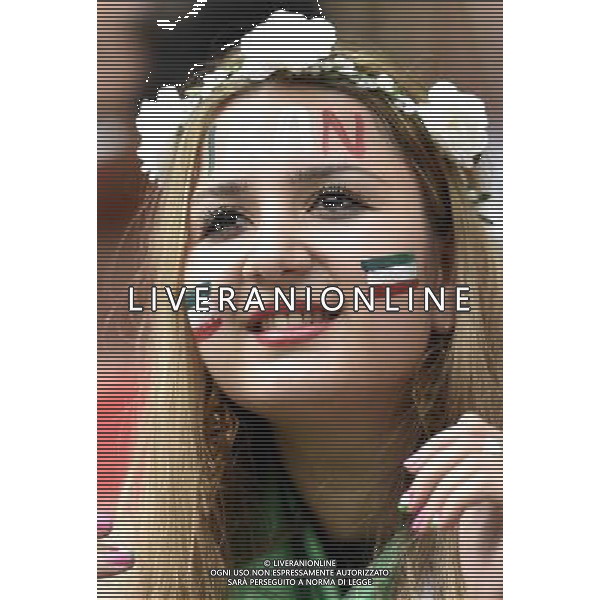 (140625) -- SALVADOR, June 25, 2014 () -- An Iran\'s fan poses before a Group F match between Bosnia And Herzegovina and Iran of 2014 FIFA World Cup at the Arena Fonte Nova Stadium in Salvador, Brazil, June 24, 2014. (/Yang Lei) AG ALDO LIVERANI SAS ONLY ITALY