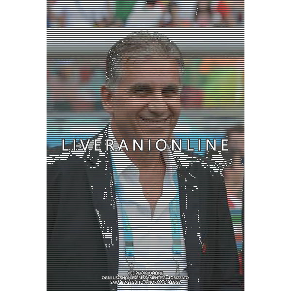 (140625) -- SALVADOR, June 25, 2014 () -- Iran\'s coach Carlos Queiroz reacts during a Group F match between Bosnia And Herzegovina and Iran of 2014 FIFA World Cup at the Arena Fonte Nova Stadium in Salvador, Brazil, June 24, 2014. (/Yang Lei) AG ALDO LIVERANI SAS ONLY ITALY