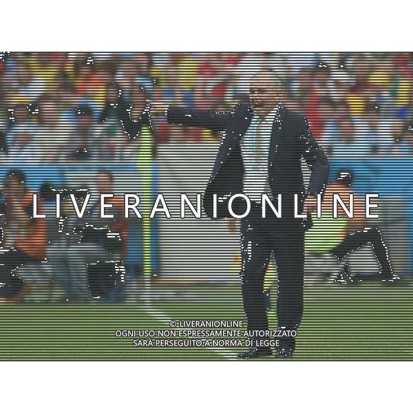 (140625) -- PORTO ALEGRE, June 25, 2014 () -- Argentina\'s coach Alejandro Sabella gives instructions during a Group F match between Nigeria and Argentina of 2014 FIFA World Cup at the Estadio Beira-Rio Stadium in Porto Alegre, Brazil, on June 25, 2014.(/Li Ga)(pcy) AG ALDO LIVERANI SAS ONLY ITALY
