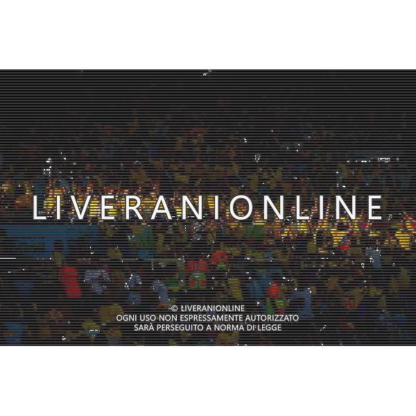 (140625) -- RIO DE JANEIRO, June 25, 2014 () -- Ecuador\'s fans pose before a Group E match between Ecuador and France of 2014 FIFA World Cup at the Estadio do Maracana Stadium in Rio de Janeiro, Brazil, June 25, 2014. (/Wang Yuguo) AG ALDO LIVERANI SAS ONLY ITALY