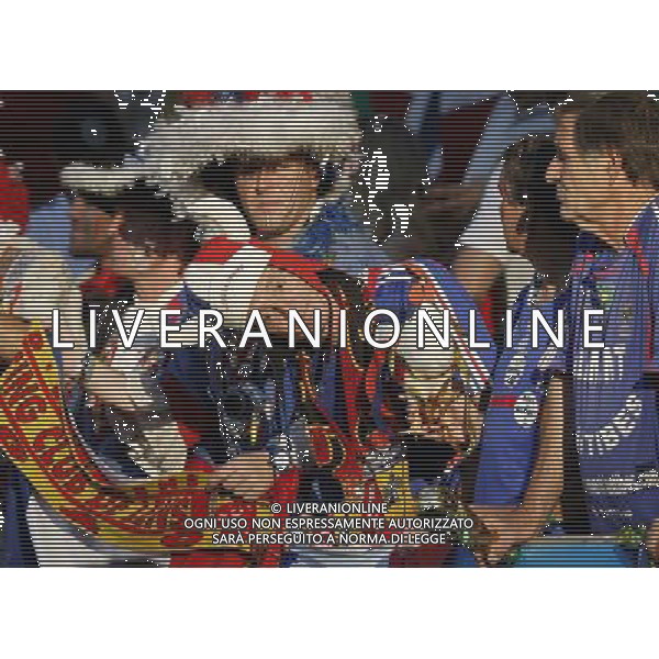 (140625) -- RIO DE JANEIRO, June 25, 2014 () -- France\'s fans pose before a Group E match between Ecuador and France of 2014 FIFA World Cup at the Estadio do Maracana Stadium in Rio de Janeiro, Brazil, June 25, 2014. (/Wang Lili) AG ALDO LIVERANI SAS ONLY ITALY