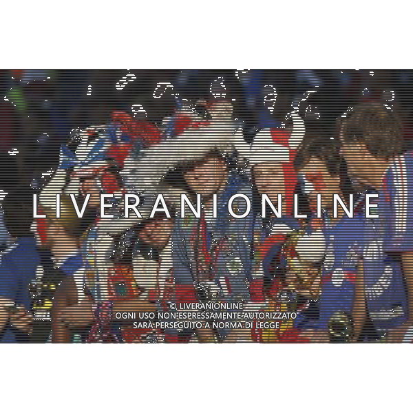 (140625) -- RIO DE JANEIRO, June 25, 2014 () -- France\'s fans pose before a Group E match between Ecuador and France of 2014 FIFA World Cup at the Estadio do Maracana Stadium in Rio de Janeiro, Brazil, June 25, 2014. (/Wang Lili) AG ALDO LIVERANI SAS ONLY ITALY